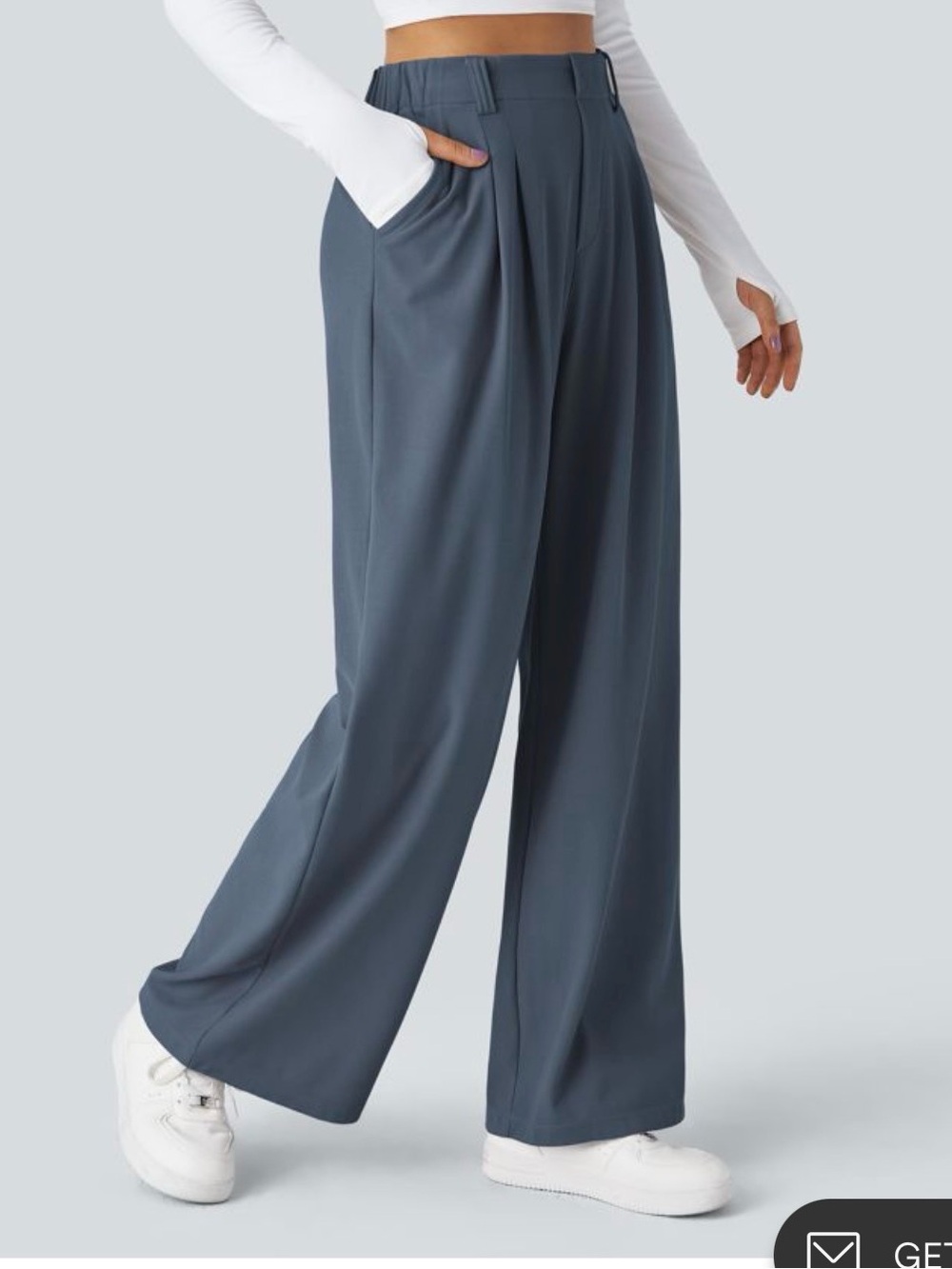 Halara High Waisted Pocket Wide
Leg Waffle Work Pants